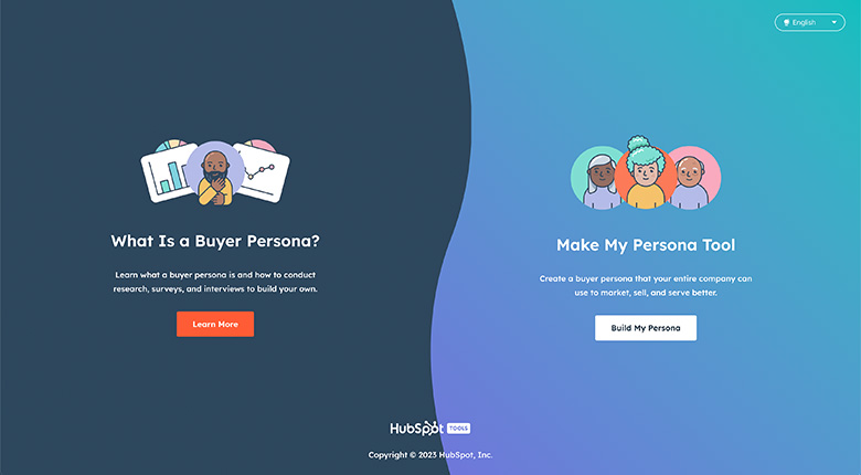 Hubspot's Persona Builder Tool