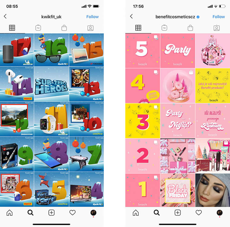 Instagram Advent Calendars